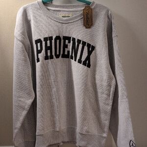 New York Popular Vintage "Phoenix" City Gray Pullover Crewneck Sweatshirt NWT